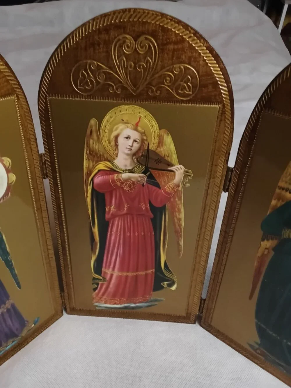MCM Christmas Fra Angelico Triptych Angel Panel - Made in Italy - 1960